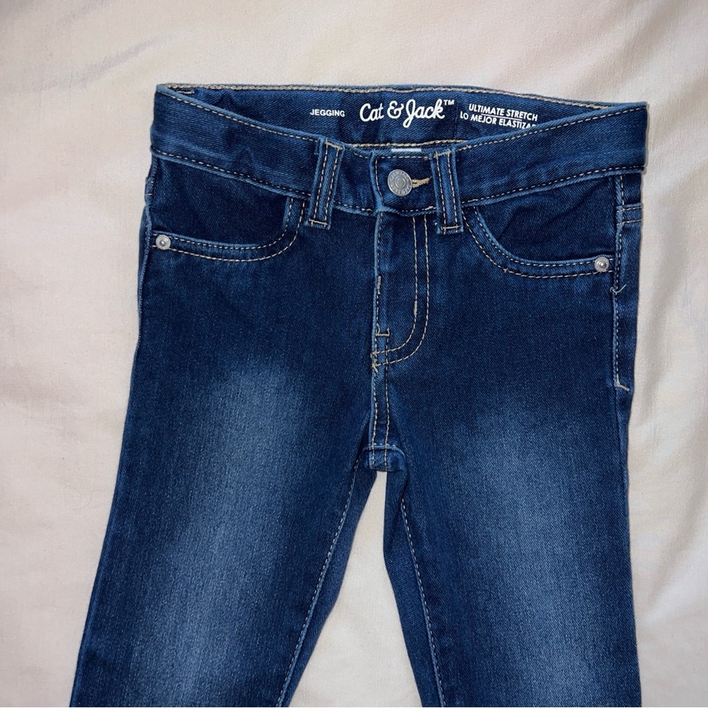 Cat & Jack Dark Blue‎ Ultimate Stretch Jeggings 4T - Picture 2 of 14